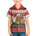 Aussie Platypus Christmas Kid Hawaiian Shirt Festive Knitted Pattern Inspired