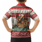 Aussie Platypus Christmas Kid Hawaiian Shirt Festive Knitted Pattern Inspired