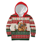 Aussie Platypus Christmas Kid Hoodie Festive Knitted Pattern Inspired