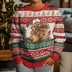 Aussie Platypus Christmas Kid Ugly Christmas Sweater Festive Knitted Pattern Inspired