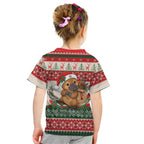 Aussie Platypus Christmas Kid T Shirt Festive Knitted Pattern Inspired