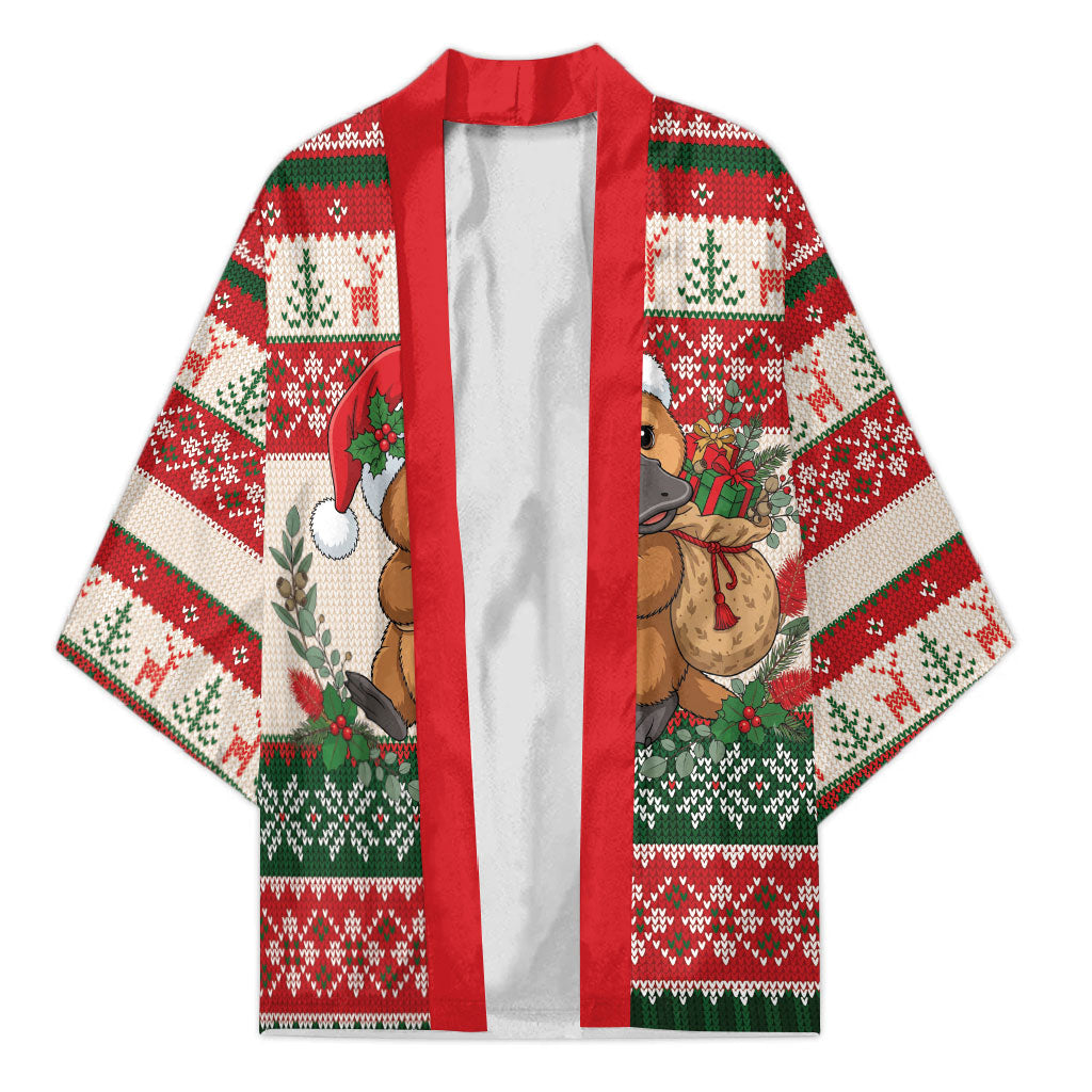 Aussie Platypus Christmas Kimono Festive Knitted Pattern Inspired