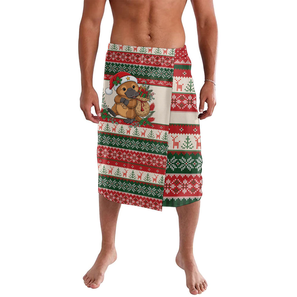 Aussie Platypus Christmas Lavalava Festive Knitted Pattern Inspired