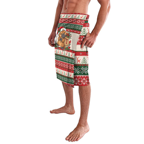Aussie Platypus Christmas Lavalava Festive Knitted Pattern Inspired