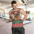 Aussie Platypus Christmas Men Tank Top Festive Knitted Pattern Inspired