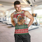 Aussie Platypus Christmas Men Tank Top Festive Knitted Pattern Inspired