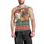 Aussie Platypus Christmas Men Tank Top Festive Knitted Pattern Inspired