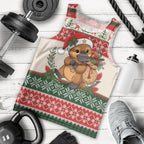 Aussie Platypus Christmas Men Tank Top Festive Knitted Pattern Inspired