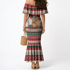 Aussie Platypus Christmas Mermaid Dress Festive Knitted Pattern Inspired