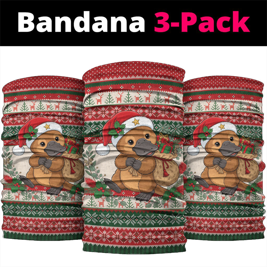Aussie Platypus Christmas Neck Gaiter Festive Knitted Pattern Inspired