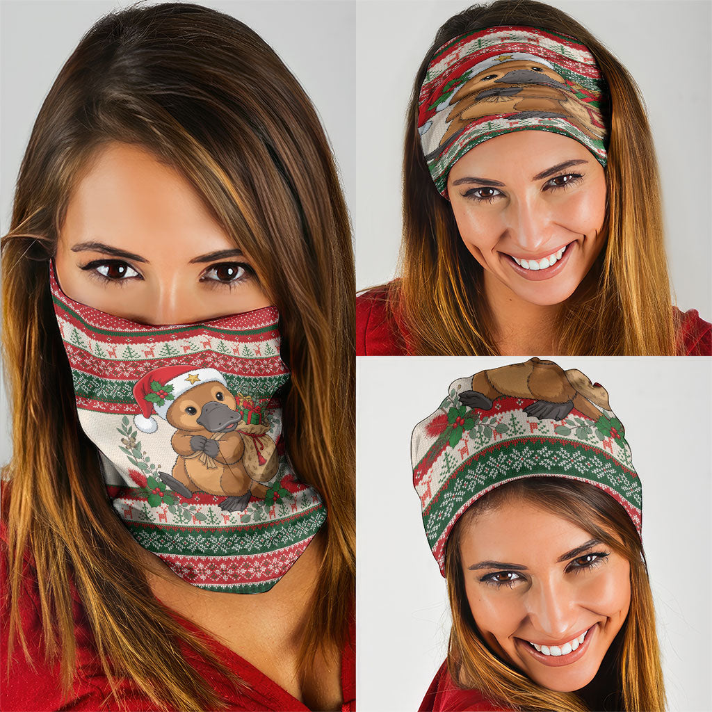 Aussie Platypus Christmas Neck Gaiter Festive Knitted Pattern Inspired