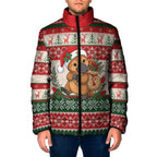Aussie Platypus Christmas Padded Jacket Festive Knitted Pattern Inspired