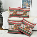 Aussie Platypus Christmas Pillow Cover Festive Knitted Pattern Inspired