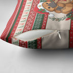Aussie Platypus Christmas Pillow Cover Festive Knitted Pattern Inspired