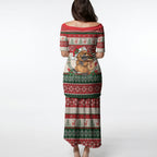 Aussie Platypus Christmas Puletasi Festive Knitted Pattern Inspired