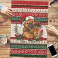 Aussie Platypus Christmas Puzzle Festive Knitted Pattern Inspired