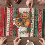 Aussie Platypus Christmas Puzzle Festive Knitted Pattern Inspired