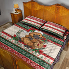 Aussie Platypus Christmas Quilt Bed Set Festive Knitted Pattern Inspired