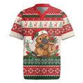 Aussie Platypus Christmas Rugby Jersey Festive Knitted Pattern Inspired