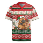 Aussie Platypus Christmas Rugby Jersey Festive Knitted Pattern Inspired
