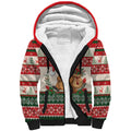 Aussie Platypus Christmas Sherpa Hoodie Festive Knitted Pattern Inspired