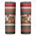 Aussie Platypus Christmas Skinny Tumbler Festive Knitted Pattern Inspired