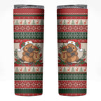 Aussie Platypus Christmas Skinny Tumbler Festive Knitted Pattern Inspired