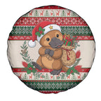 Aussie Platypus Christmas Spare Tire Cover Festive Knitted Pattern Inspired