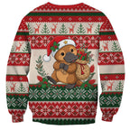 Aussie Platypus Christmas Sweatshirt Festive Knitted Pattern Inspired