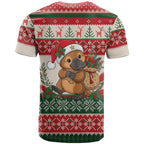 Aussie Platypus Christmas T Shirt Festive Knitted Pattern Inspired