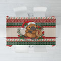 Aussie Platypus Christmas Tablecloth Festive Knitted Pattern Inspired