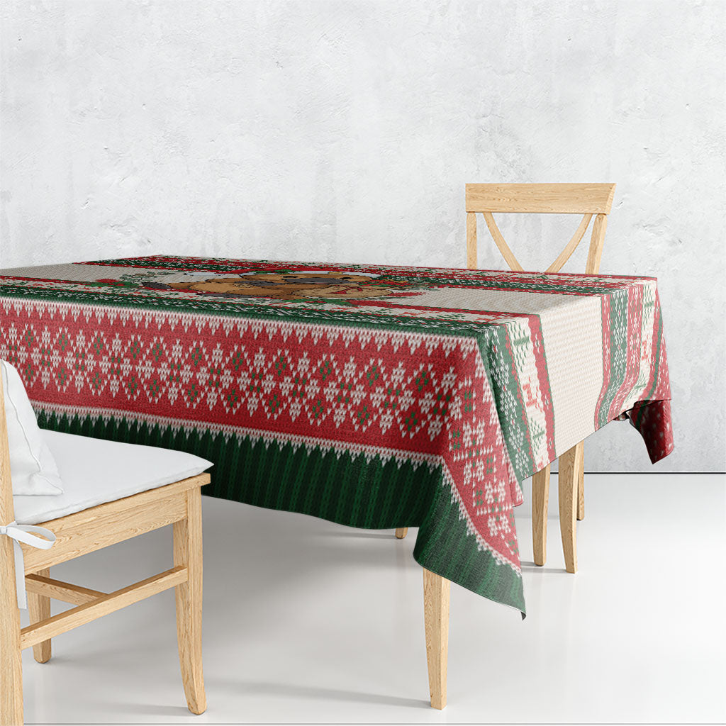 Aussie Platypus Christmas Tablecloth Festive Knitted Pattern Inspired