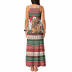 Aussie Platypus Christmas Tank Maxi Dress Festive Knitted Pattern Inspired