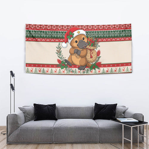 Aussie Platypus Christmas Tapestry Festive Knitted Pattern Inspired