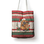 Aussie Platypus Christmas Tote Bag Festive Knitted Pattern Inspired