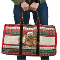 Aussie Platypus Christmas Travel Bag Festive Knitted Pattern Inspired