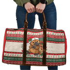 Aussie Platypus Christmas Travel Bag Festive Knitted Pattern Inspired