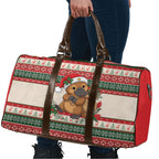 Aussie Platypus Christmas Travel Bag Festive Knitted Pattern Inspired