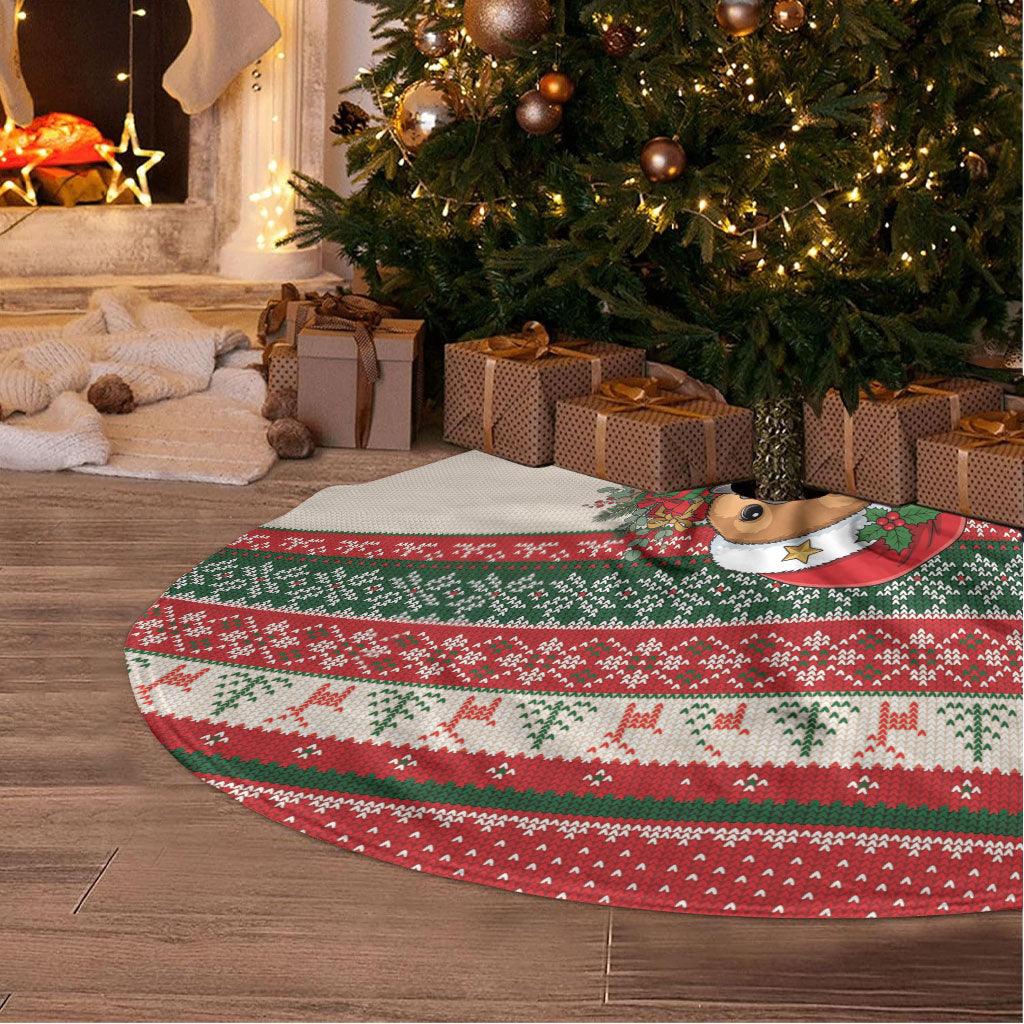 Aussie Platypus Christmas Tree Skirt Festive Knitted Pattern Inspired