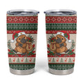 Aussie Platypus Christmas Tumbler Cup Festive Knitted Pattern Inspired