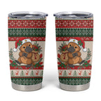 Aussie Platypus Christmas Tumbler Cup Festive Knitted Pattern Inspired