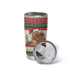 Aussie Platypus Christmas Tumbler Cup Festive Knitted Pattern Inspired