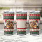 Aussie Platypus Christmas Tumbler Cup Festive Knitted Pattern Inspired