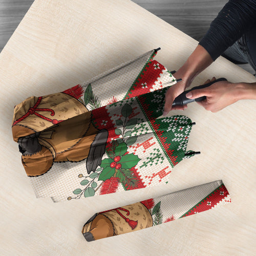 Aussie Platypus Christmas Umbrella Festive Knitted Pattern Inspired
