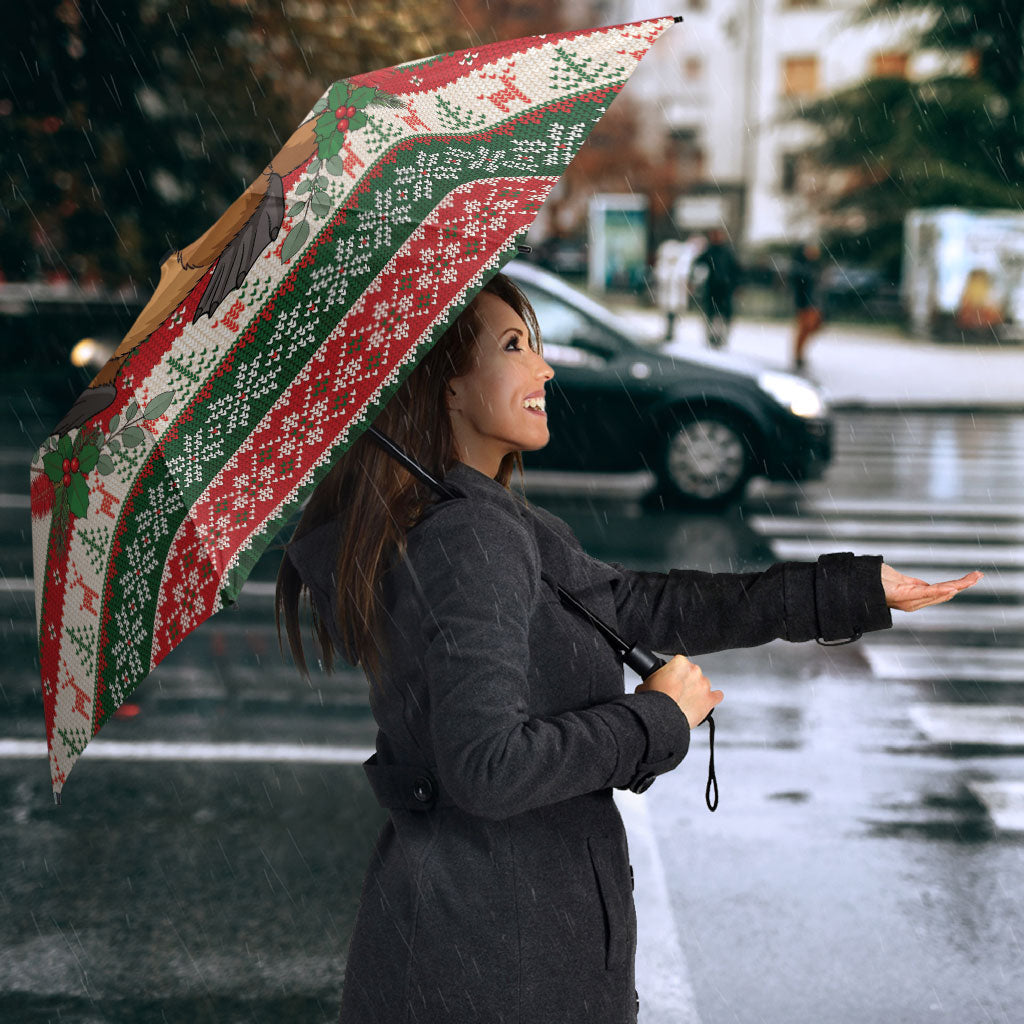Aussie Platypus Christmas Umbrella Festive Knitted Pattern Inspired