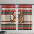 Aussie Platypus Christmas Window Curtain Festive Knitted Pattern Inspired