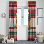 Aussie Platypus Christmas Window Curtain Festive Knitted Pattern Inspired