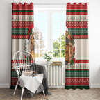 Aussie Platypus Christmas Window Curtain Festive Knitted Pattern Inspired