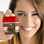 Aussie Rainbow Lorikeets Christmas AirPods Case Festive Knitted Pattern Inspired