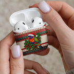 Aussie Rainbow Lorikeets Christmas AirPods Case Festive Knitted Pattern Inspired